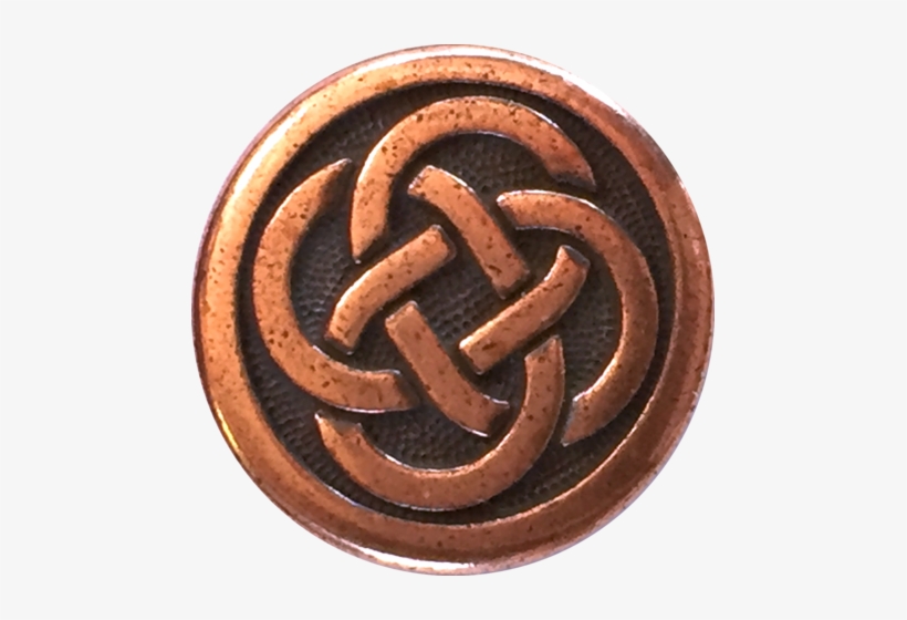Celtic Knot Copper Metal Button 5/8" - Copper, transparent png #3177176