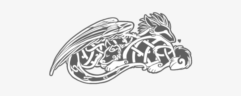 Celtic Dog And Dragon Tattoo Design - Celtic Dog Tattoos Designs, transparent png #3177201