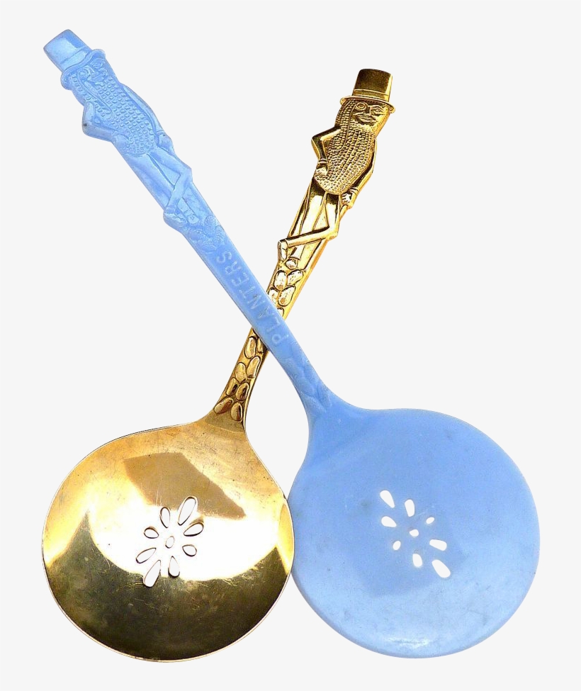 Peanut Spoons Planters Peanut Gold Blue - Planters, transparent png #3177233