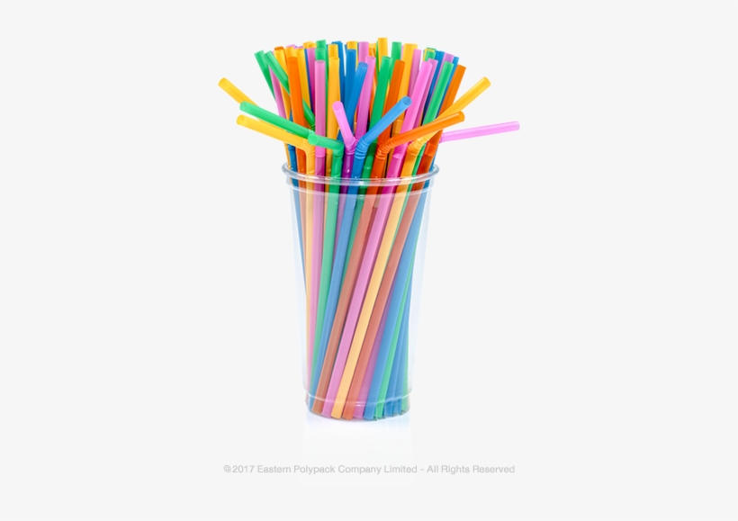 Drinking Straw Flexible - Vase, transparent png #3177584
