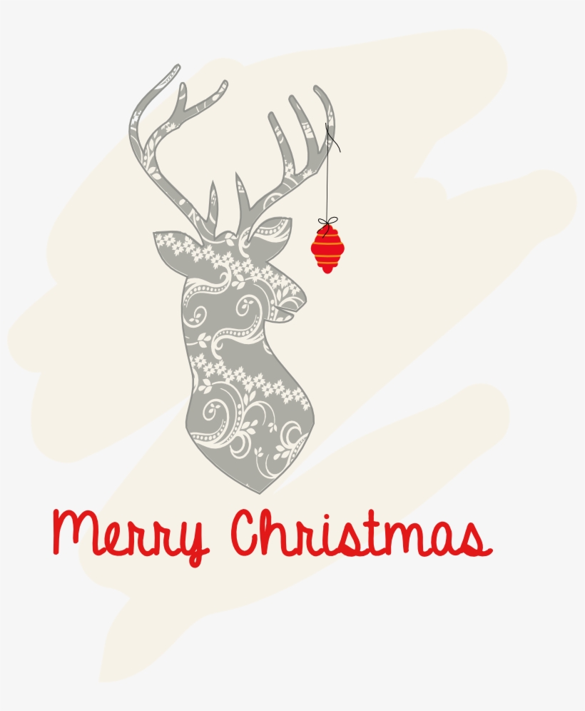 Faux Christmas Deer Head - Christmas Day, transparent png #3177772