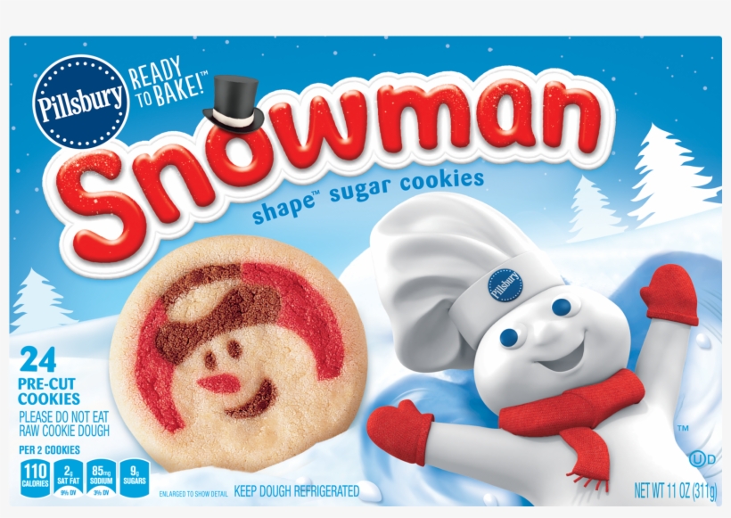 Snowman Shape™ Sugar Cookies - Snowman Sugar Cookies Pillsbury, transparent png #3177848