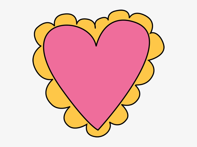 Pink And Yellow Valentine's Day Heart - Pink And Yellow Heart, transparent png #3178165