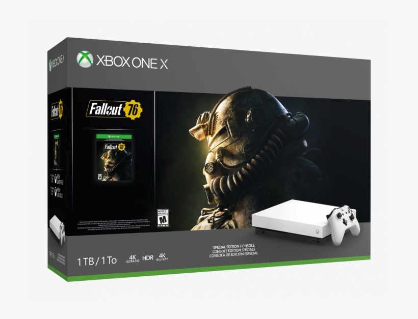 Microsoft Announces New Xbox One X Robot White Special - Fallout 76 Xbox One X Bundle, transparent png #3178195