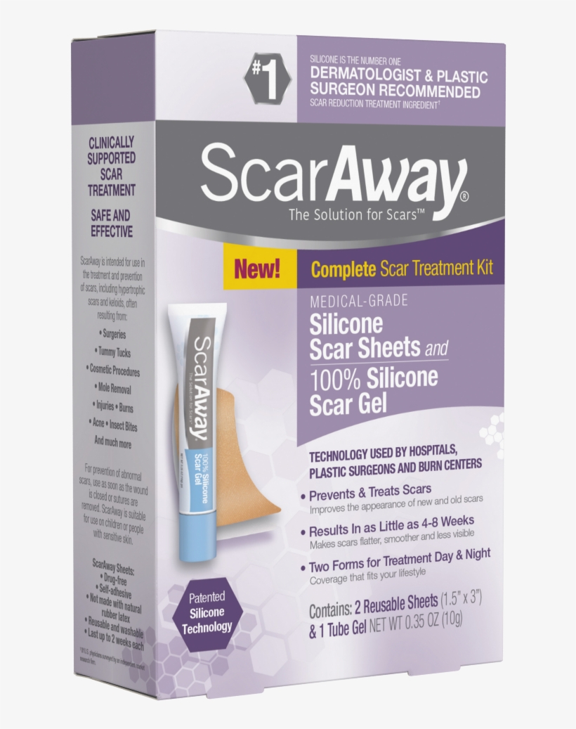Day & Night Treatment Scaraway Silicone Scar Sheets - Scaraway Professional Grade Silicone Scar Treatment, transparent png #3178230