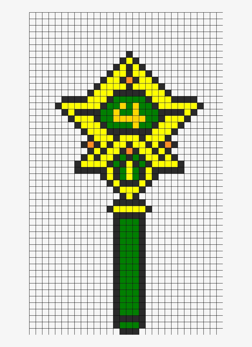 Sailor Jupiter Star Transformation Stick Perler Bead - Pixel Art Sailor Jupiter, transparent png #3178955