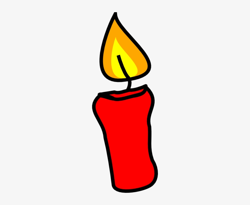 Candle Clipart Red Candle - Clip Art Candle Red, transparent png #3179276
