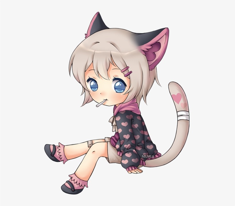 Toto, We're Not In Kansas Anymore - Anime Chibi Girl Sitting, transparent png #3179908