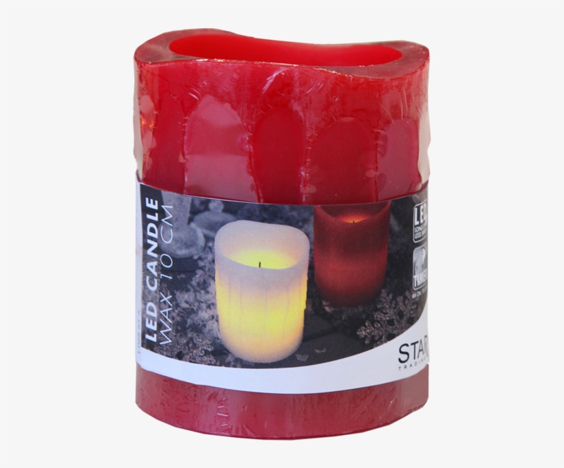 Led Pillar Candle Drip - Star 10 X 7.5 Cm Led Wax Candle, Red, transparent png #3179977