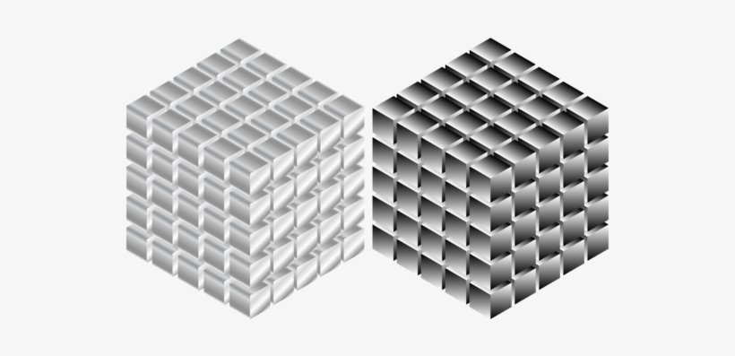 Steel Cube Isometric Projection Metal Isometry - Metallic Cube Png, transparent png #3180090