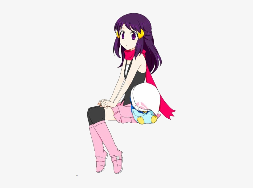 Pokemon Dawn Sitting Render By Dan1592 - Anime Character Sitting Png, transparent png #3180191