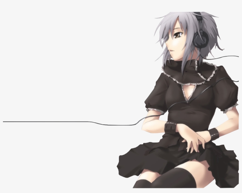 [ Img] - Anime Girl With Headphones, transparent png #3180311