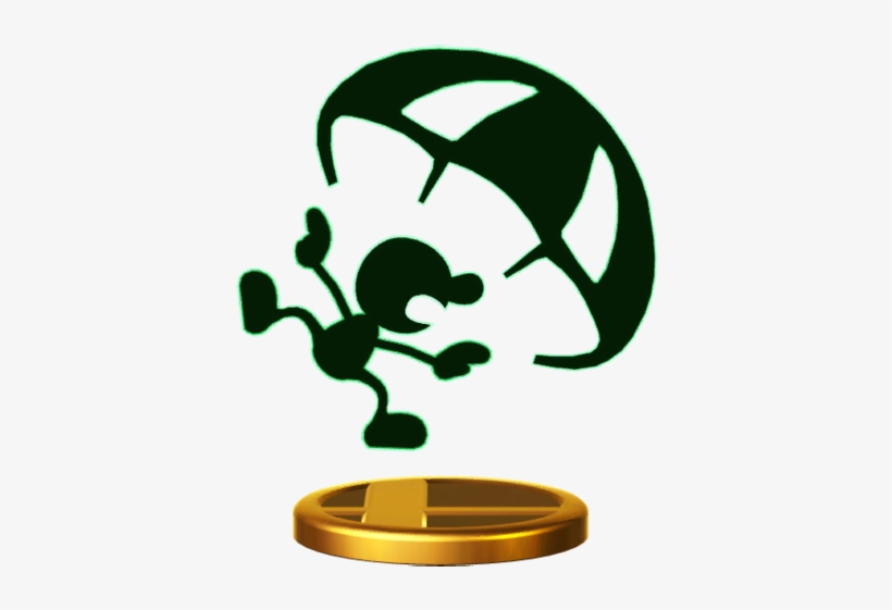 Game & Watch Trophy - Ssb4 Mr Game And Watch, transparent png #3180316