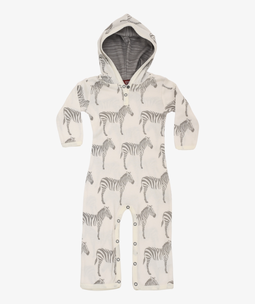 Milkbarn Baby Organic Cotton Hooded Romper In Grey - Romper Suit, transparent png #3181088