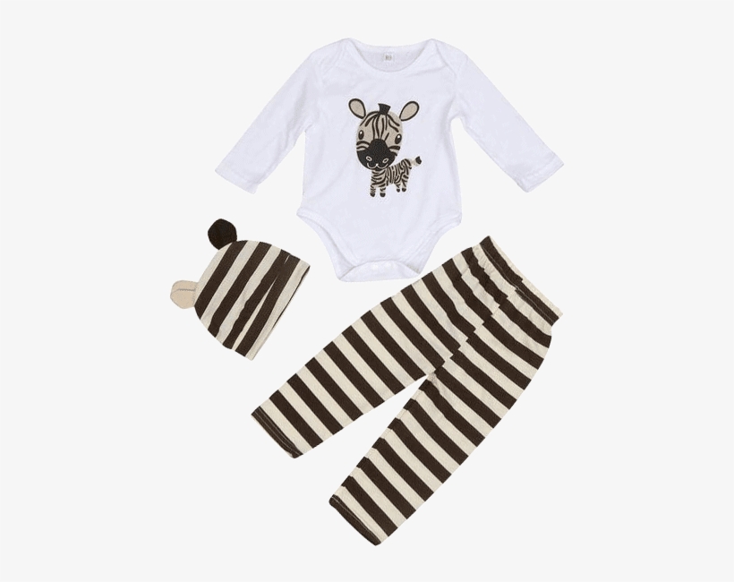 Petite Bello Clothing Set 0-6 Months Little Zebra Clothing - 3pcs Baby Cotton Romper Set Infant Newborn Boys Girls, transparent png #3181142