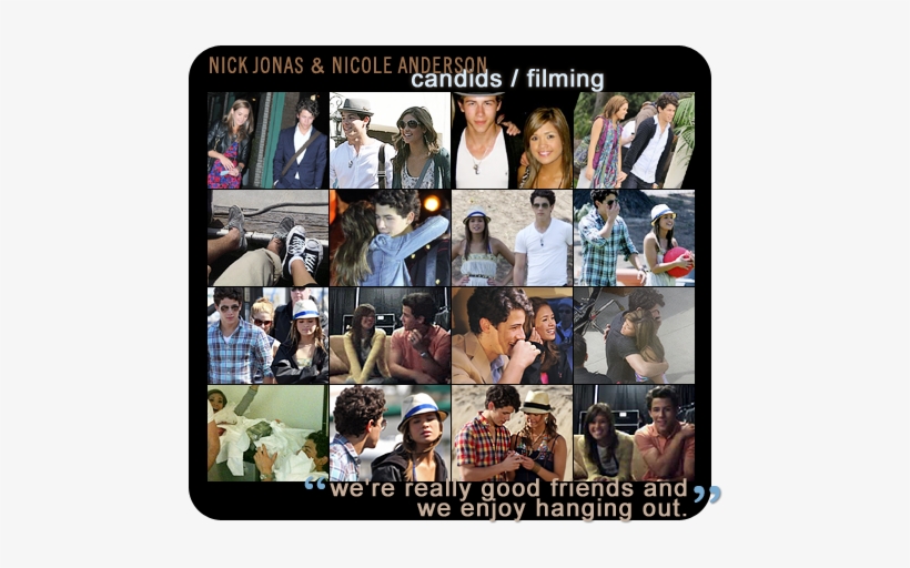 "nick And I Get Along Really Great In Real Life, We're - Nick Jonas And Nicole Anderson, transparent png #3181143