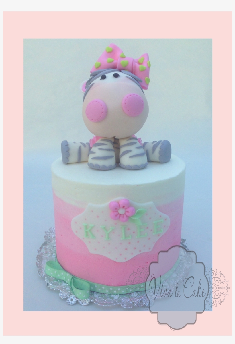 Baby Zebra Topper Made Out Of Fondant - Cake, transparent png #3181346
