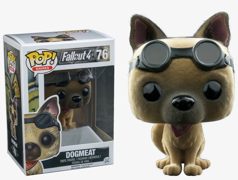 Dogmeat Flocked Pop Vinyl Figure - Fallout Pop Vinyl Dogmeat, transparent png #3182559