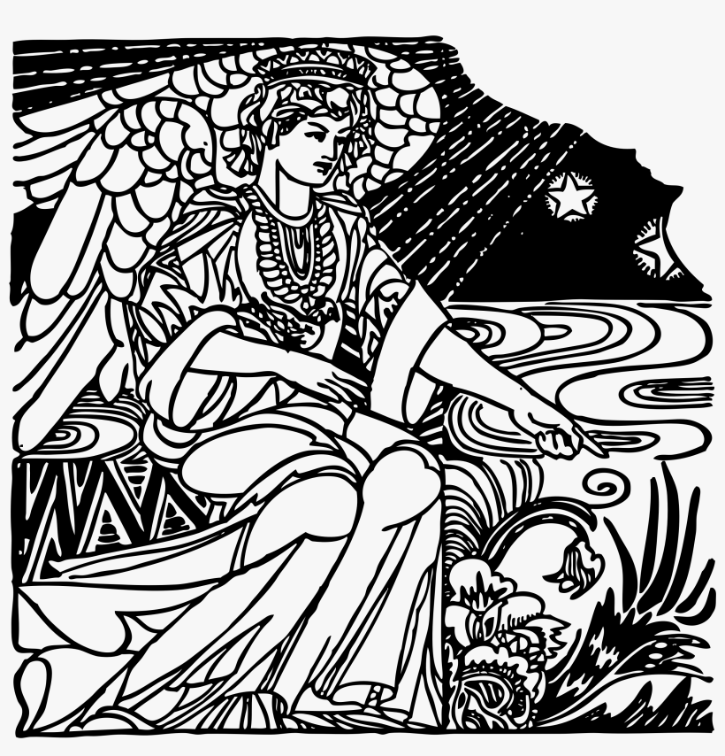 Angel In The Garden Svg Clip Arts 600 X 596 Px, transparent png #3182715