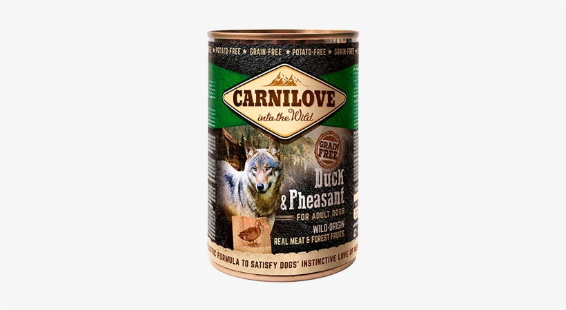 Cl Canned Duck - Carnilove Duck And Pheasant Dog Food - 6x 400g Cans, transparent png #3182963