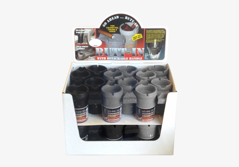 Butt-in Self Extinguishing Cigarette Ashtray Shelf - Concrete Grinder, transparent png #3183158