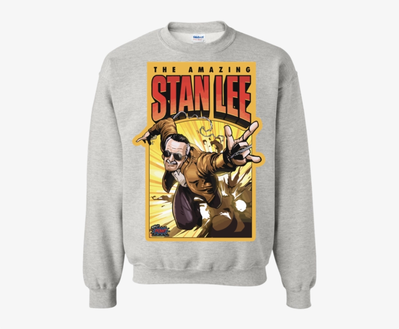The Amazing Stan Lee Sweatshirt - Hell Yes They're Fake Breast Cancer Awareness Womens, transparent png #3183436