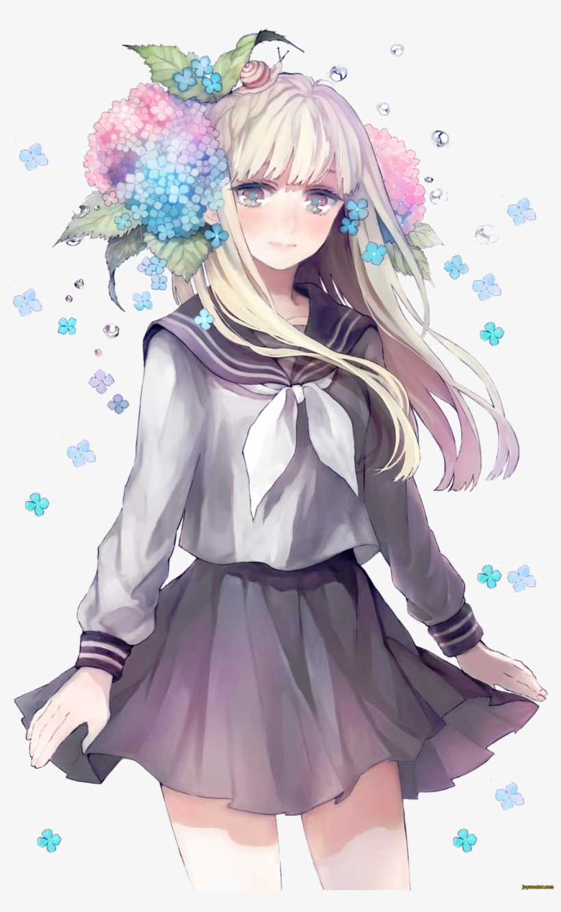 Kết Quả Hình Ảnh Cho Anime Flower - Anime Girl School Uniform, transparent png #3183462