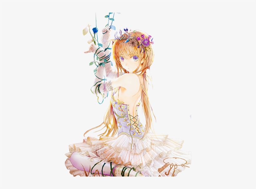 Flower Girl By Hibari Mx-d5g20ed - Anime Girl Render Flower, transparent png #3183552