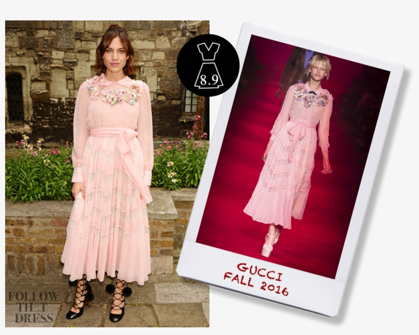 Alexa Chung In Gucci Fall - Alexa Chung 2017 Style Dress, transparent png #3183981