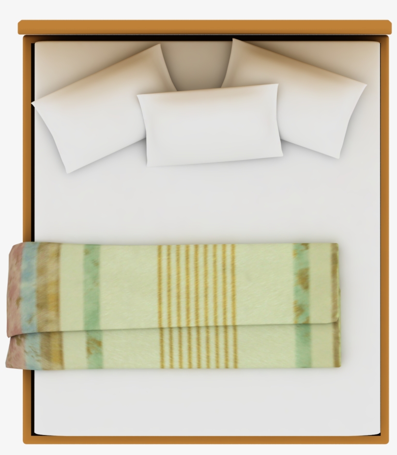 Cama Doble - Bed Top View For Photoshop, transparent png #3184483