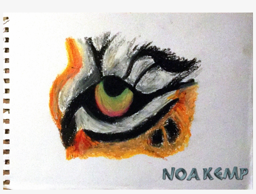 Tiger Eye Draw In Oil Pastels - Creative Arts, transparent png #3184645