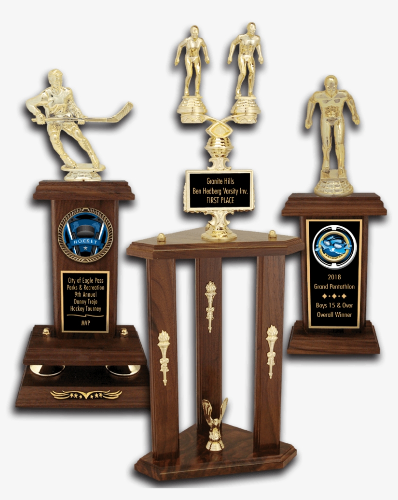 Football Solid Walnut Trophies - Trophy, transparent png #3186966