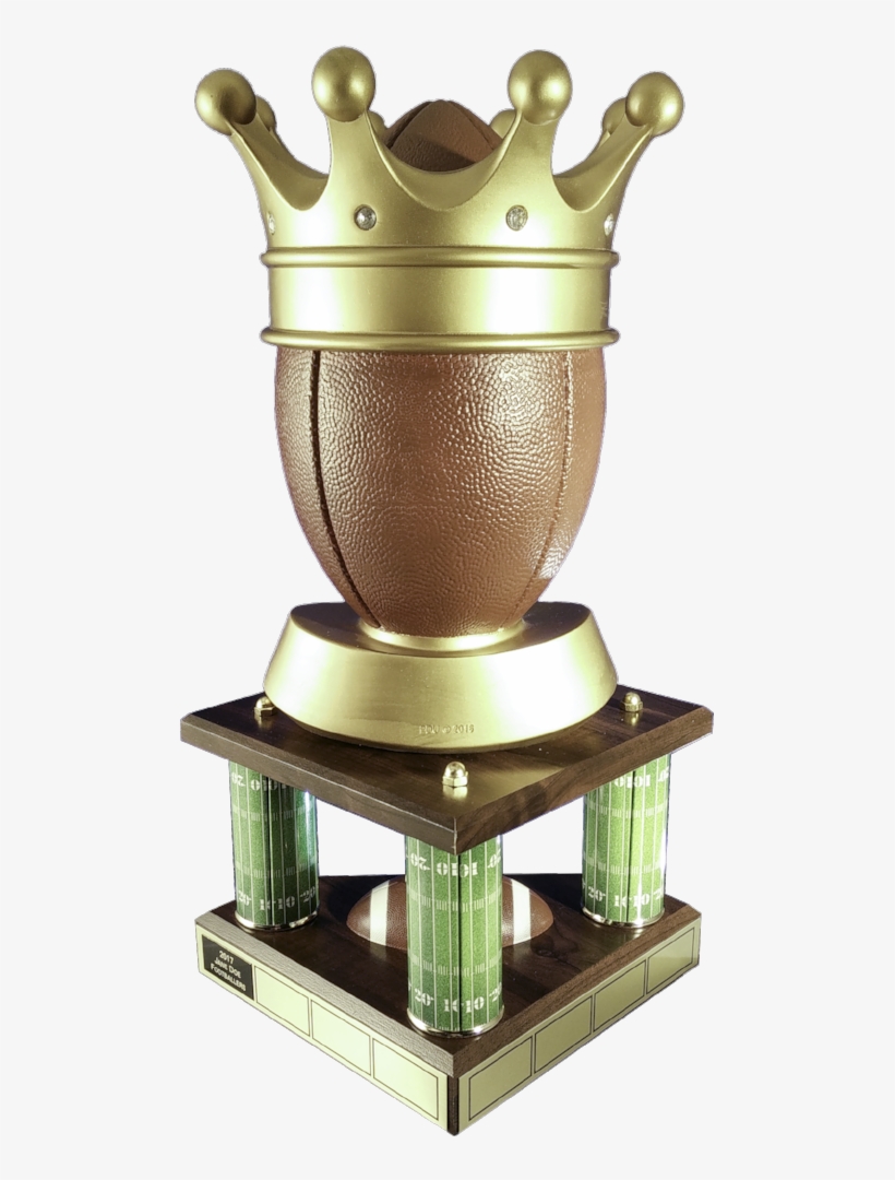 Fantasy Football Crown Large Three Column Perpetual - Trophy, transparent png #3187074