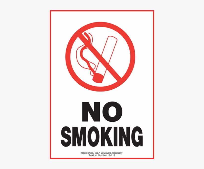 Polyethylene Plastic No Smoking Symbol Sign - Osh Signs And Symbols In The Workplace, transparent png #3187512