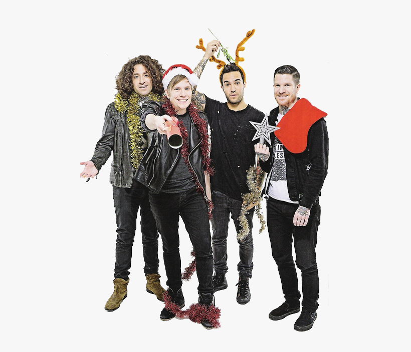 Fall Out Boy Transparent - Fall Out Boy Christmas Photoshoot, transparent png #3187556