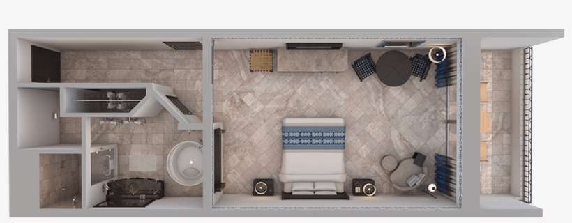 Ocean View With 1 King Bed - Shelf, transparent png #3187812