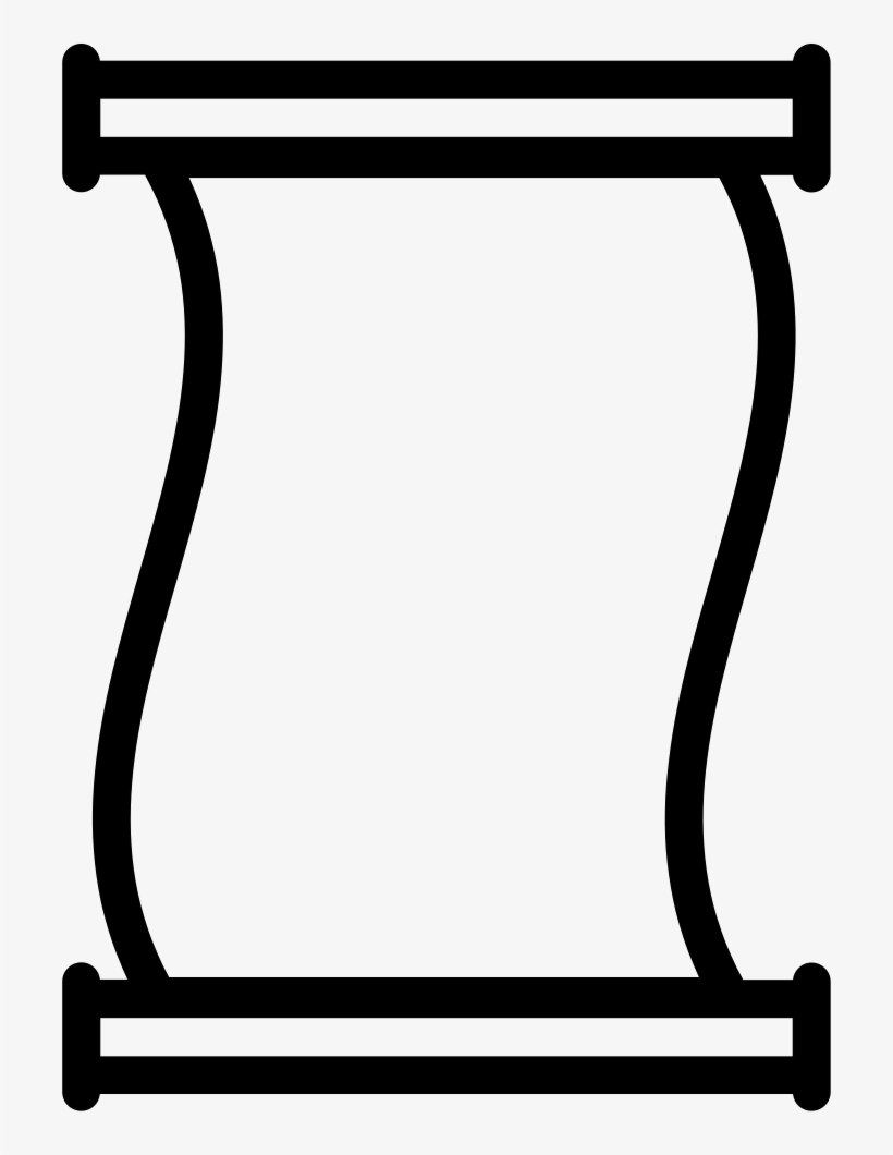 Ancient Paper Scroll Outline - Scroll Outlines, transparent png #3187837