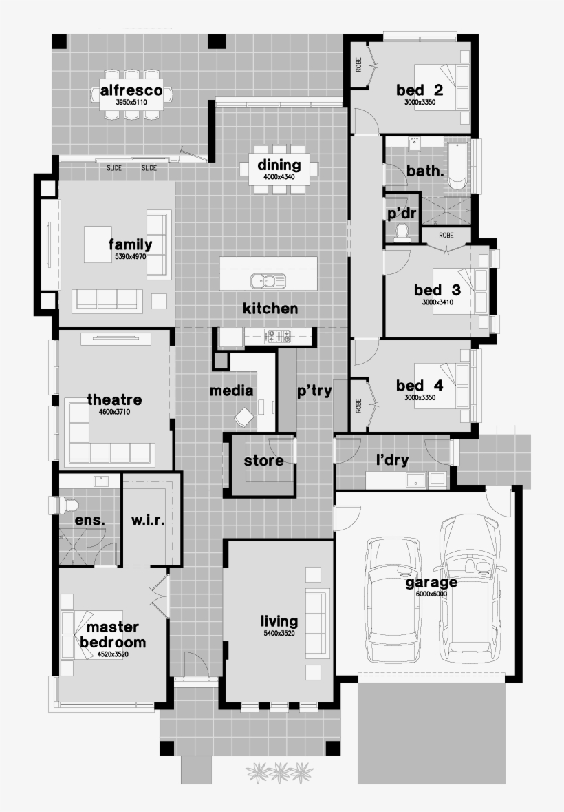 Fabulous Floor Plan Friday Family Home With Walk Through - Walk Through Pantry Design, transparent png #3188458