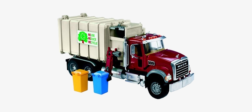 How - Bruder - Mack Granite Side Loading Garbage Truck, transparent png #3188846