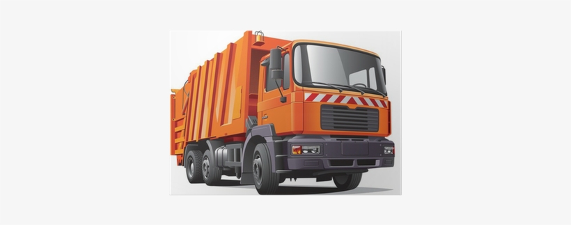 Orange Garbage Truck, transparent png #3188900