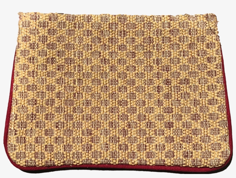 Guatemalan Textile Zip Clutch- Taupe/ Golden Yellow - Yellow, transparent png #3189982