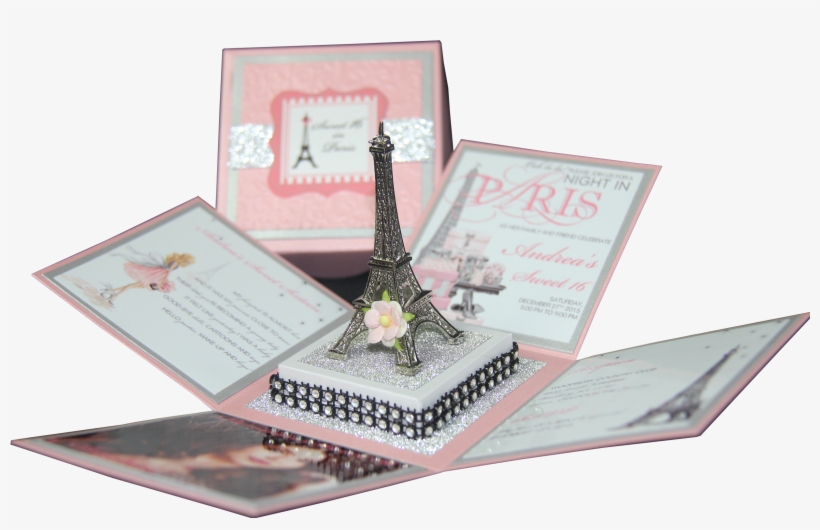 Paris Theme Quinceanera Invitation, transparent png #3190153