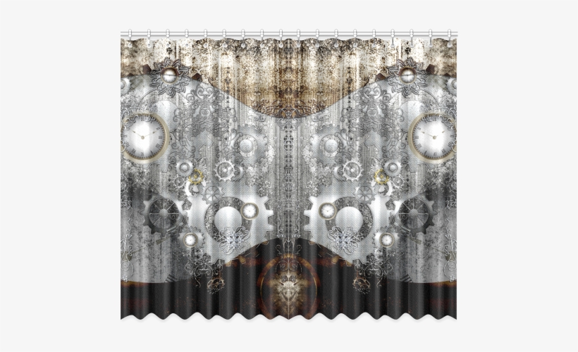 Steampunk In Vintage Design Window Curtain - Steampunk, Clocks And Gears Beach Towel, transparent png #3190365