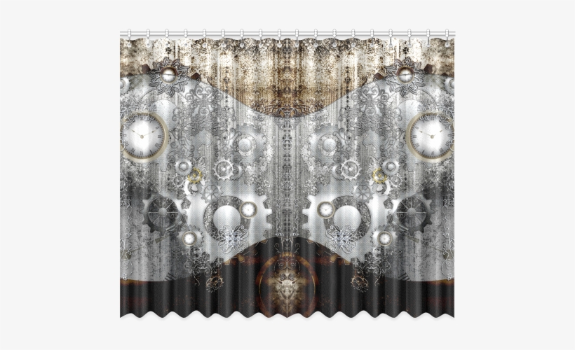 Steampunk In Vintage Design Window Curtain - Steampunk, Clocks And Gears Beach Towel, transparent png #3190365