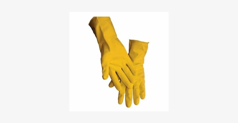Glove Latex Small Rubber Yellow L116ls - Hospeco General Purpose Flock Lined Latex Gloves -, transparent png #3190678