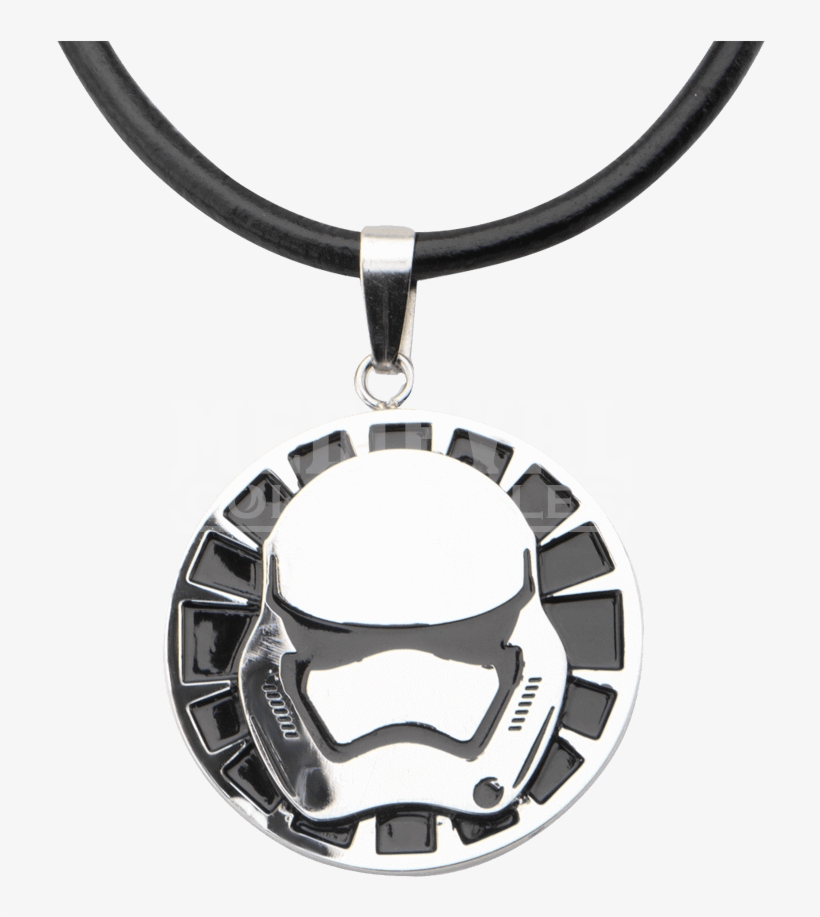 Mens First Order Stormtrooper Cord Necklace - Star Wars Necklace Stormtrooper Pendant With Chain, transparent png #3190758