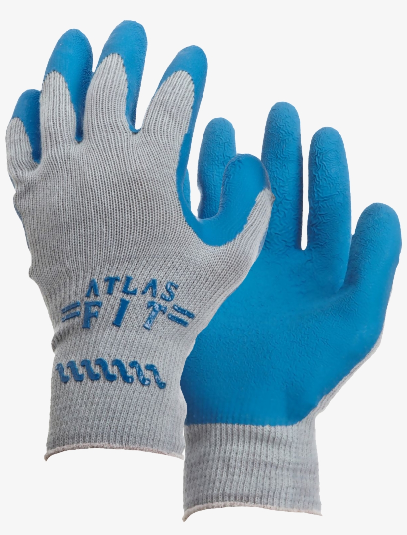 Rubber Palm Gloves - Showa Atlas 300 Fit Palm Coating Natural Rubber Glove,, transparent png #3190898