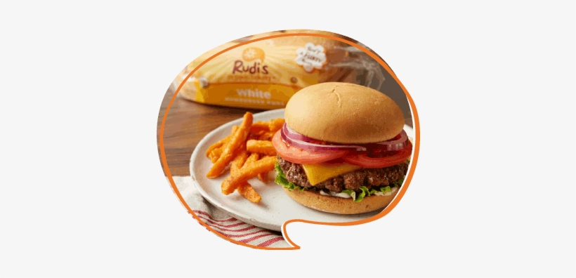 Rudi's Organic Wheat Hamburger Buns, transparent png #3191541