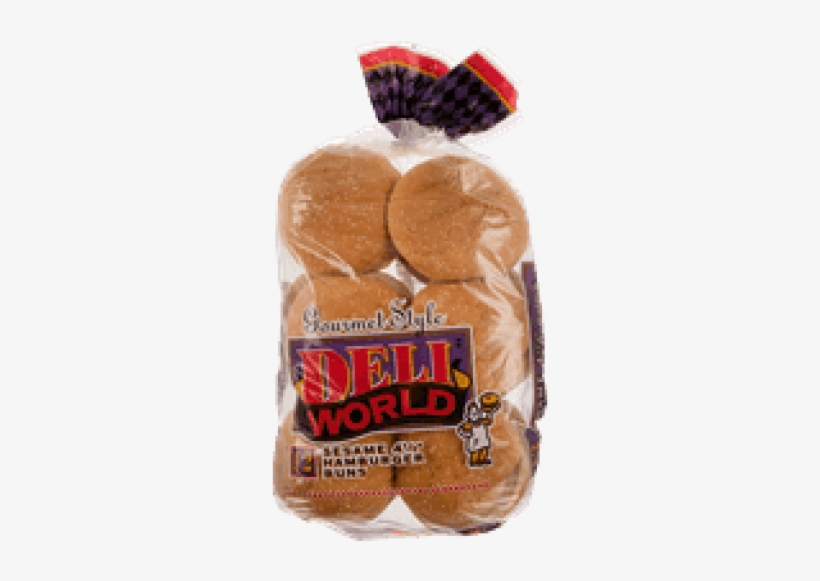 Hamburger Buns Sesame Deli World 12 Pack - Hamburger, transparent png #3191657