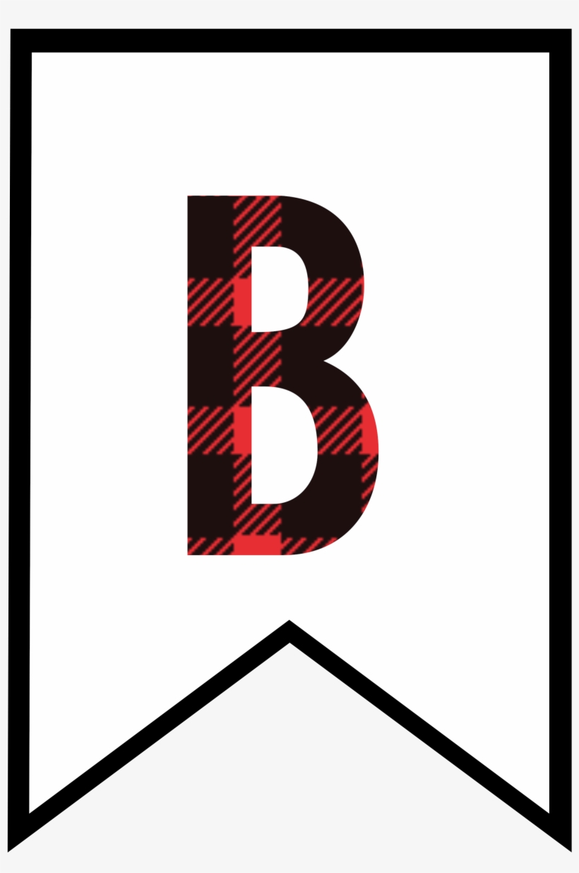 Banner Letters, Plaid Design, Paper Trail, Letter B, - P Letters For Banner, transparent png #3191898